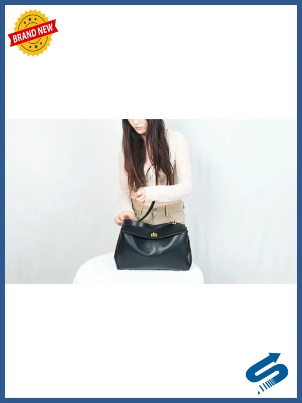 Top Handle Satchel Shoulder Bag Messenger Tote for Ladies Faux Leather